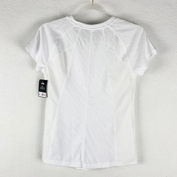 FILA | 🤍White TRU-DRY Stretch Wicking Fabric Sports Workout Top ✨NEW!✨ - Picture 2 of 6